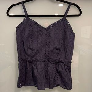 Navy blue baby doll top